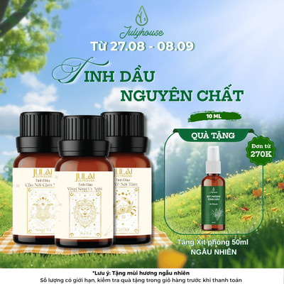 Tinh dầu thiên nhiên JULAI 12 Cung Hoàng Đạo 10ml Julyhouse thơm phòng, thư giãn, cân bằng cảm xúc