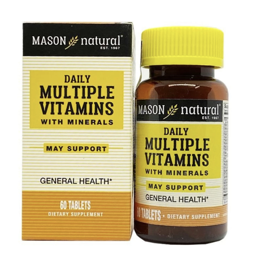 [NHẬP KHẨU] Vitamin Tổng Hợp Mason Natural Daily Multiple Vitamins With Minerals 60 Viên/Hộp