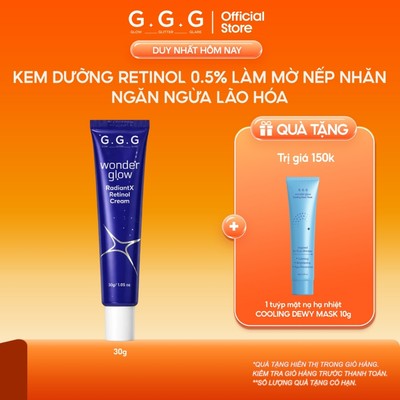 [SALE] Retinol 0.5% GGG -  Kem Dưỡng Làm Mờ Nếp Nhăn, Dưỡng Sáng và Ngăn Lão Hoá GGG Wonder RadiantX Retinol 3