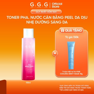 Toner Hồng PHA Peel Da Dịu Nhẹ Và Dưỡng Sáng Da GGG Wonder Glow PHA Brightening Toner 150ml