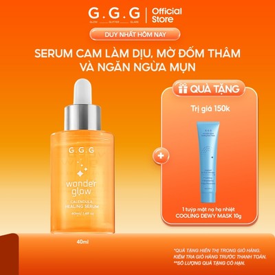 [ MUA 1 TẶNG 1 ] Serum Cam Giảm Mụn, Làm Dịu Da Và Mờ Thâm AHA-BHA-PHA GGG Wonder Glow Healing Serum 40ml
