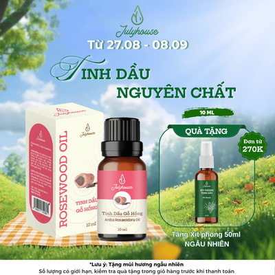 Tinh dầu Gỗ Hồng xông phòng, giảm căng thẳng Julyhouse 10ml