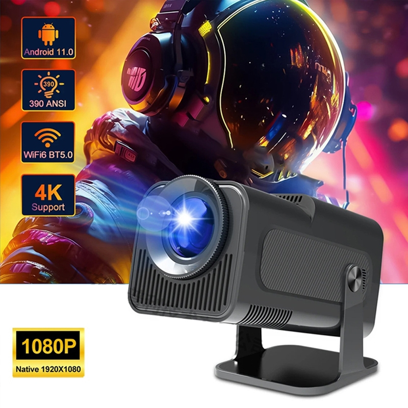 Máy chiếu mini HY320 Full HD 4K WiFi2G/5G Bluetooth Android11 Kết nối điện thoại laptop ios xem phim
