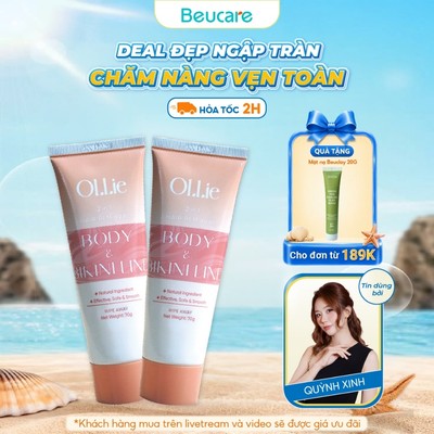 Combo Kem tẩy lông OLLIE , tẩy lông vùng kín, nách, tay, chân 70g
