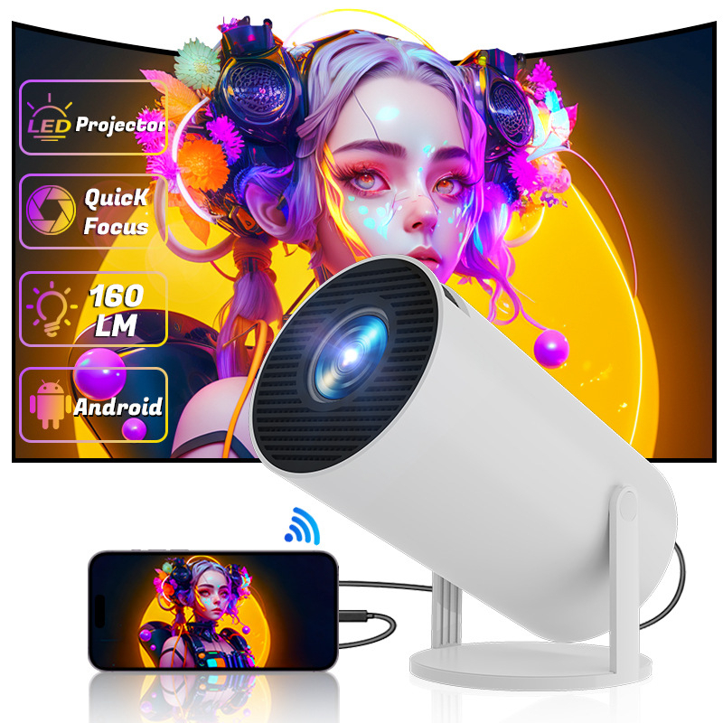 HY300/X8 Máy chiếu mini 4K-HY300 Chính hãng VIỆT NAM - Full HD Android 11.0 Bluetooth 5.0 Tiếngmáy c