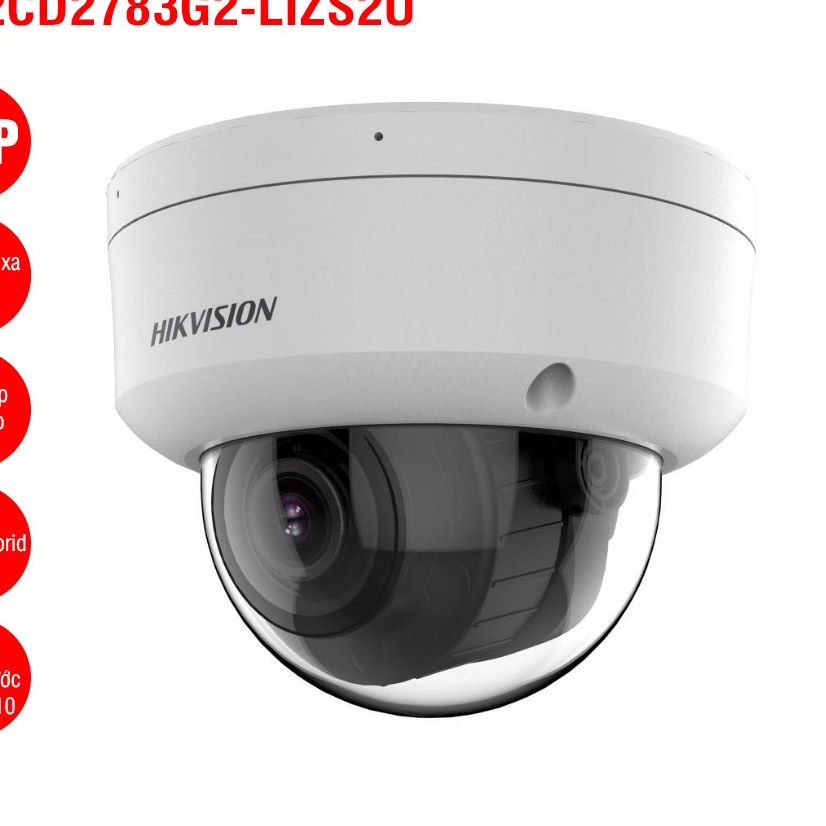 Camera IP Dome 8MP Hikvision DS-2CD2783G2-LIZS2U