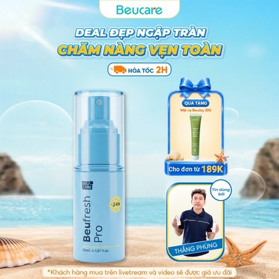 Xịt khử mùi toàn thân, lăn khử mùi BEUFRESH ngăn tiết mồ hôi, hạn chế mùi cơ thể 30ml