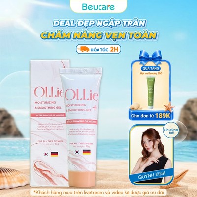 Kem dưỡng da Ollie sau tẩy lông làm dịu da, mềm mịn và làm chậm quá trình mọc lông chiết xuất thiên nhiên