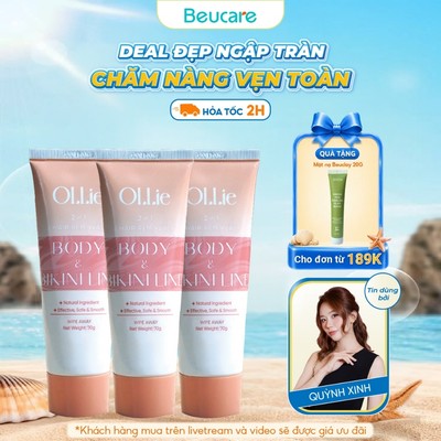 Combo 3 Kem tẩy lông OLLIE , tẩy lông vùng kín, nách, tay, chân 70g