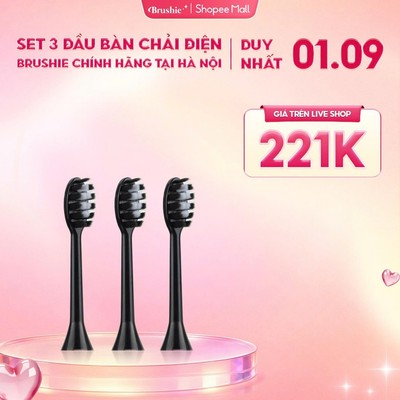 [GIÁ 215K TẠI LIVE SHOP] Set 3 đầu bàn chải thay thế của bàn chải điện Brushie siêu tiết kiệm, LIS