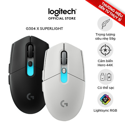 Chuột gaming Logitech G304 X SUPERLIGHT - Nhẹ 59g, Pin sạc, HERO 44K, LIGHTSYNC RGB, LIGHTSPEED, Bluetooth