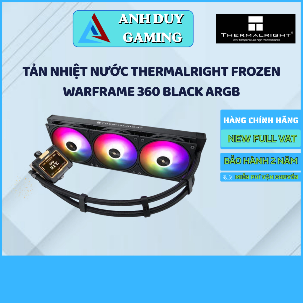 Thermalright Tản Nhiệt Nước AIO Frozen Warframe 360 BLACK ARGB | New Chính Hãng | Bảo Hành 24 Tháng