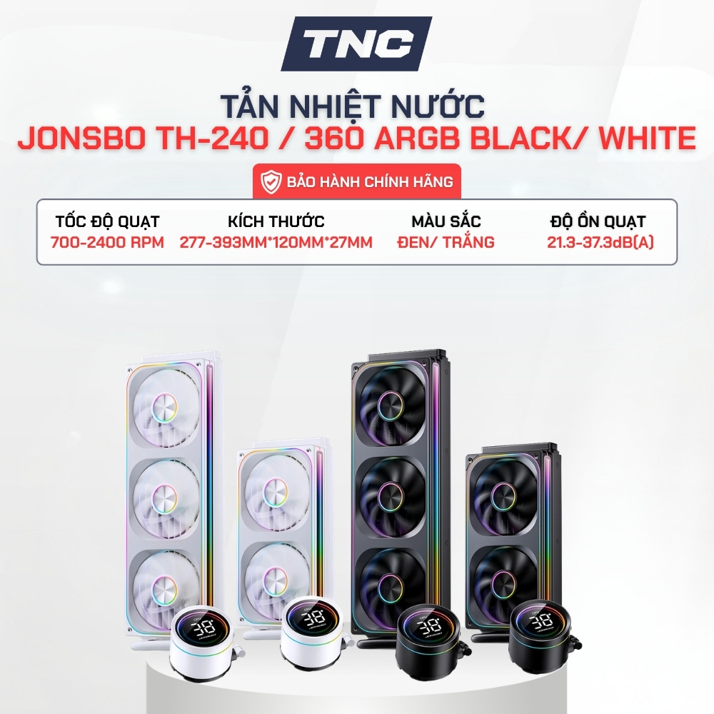 Tản nhiệt nước Jonsbo TH-240 / TH-360 | ARGB | Đen/ Trắng - Bảo Hành 24 Tháng - TNC STORE