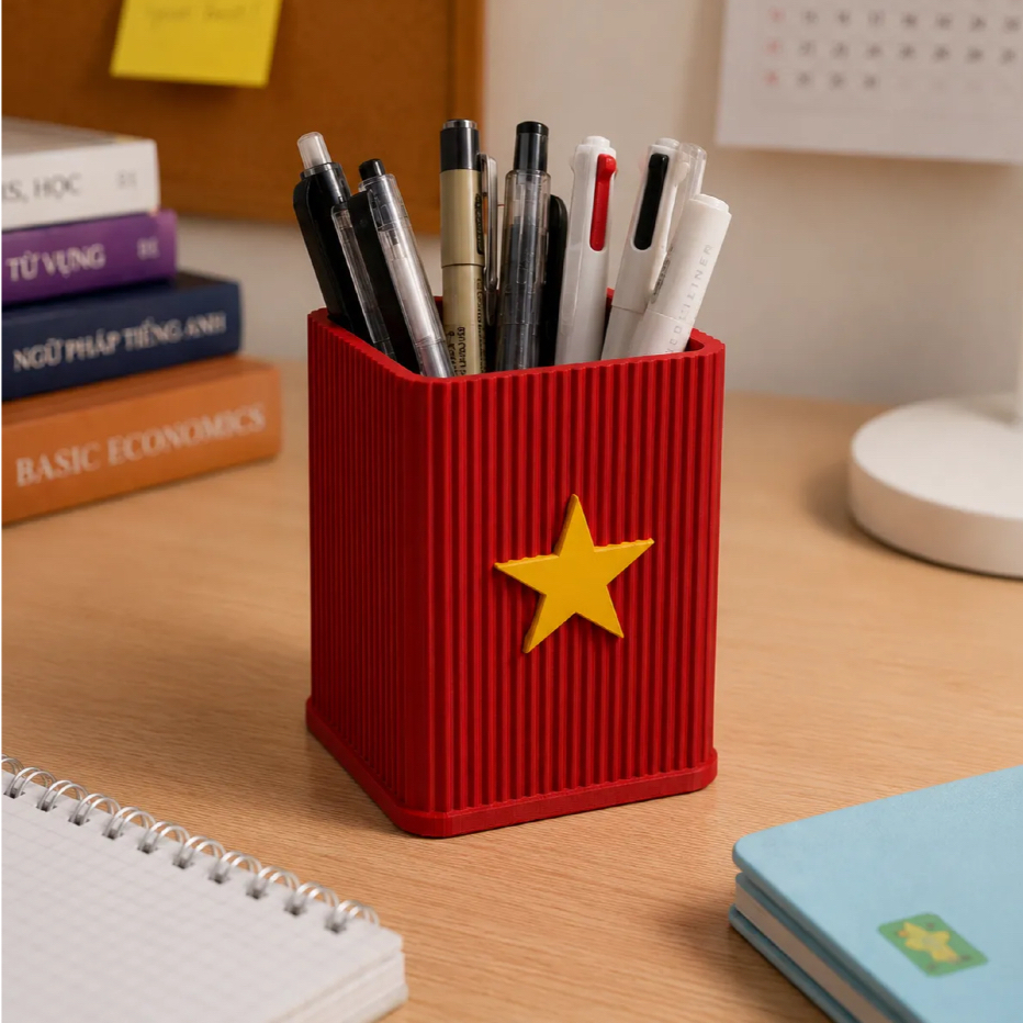 HỘP ĐỰNG BÚT LÁ CỜ VIỆT NAM