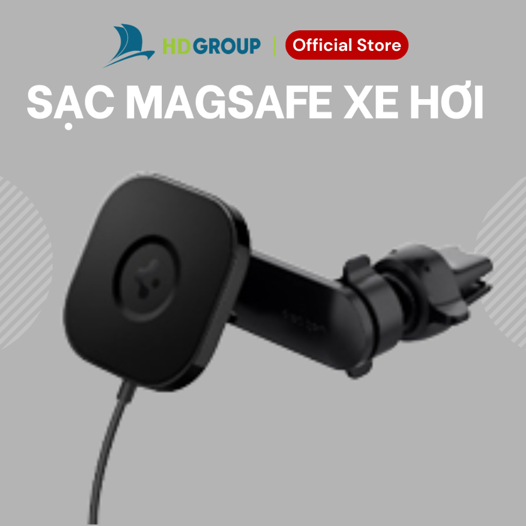 Sạc Magsafe xe hơi Onetap Pro wireless magnetic car charger air vent (magfit) Black-Không Bảo Hành
