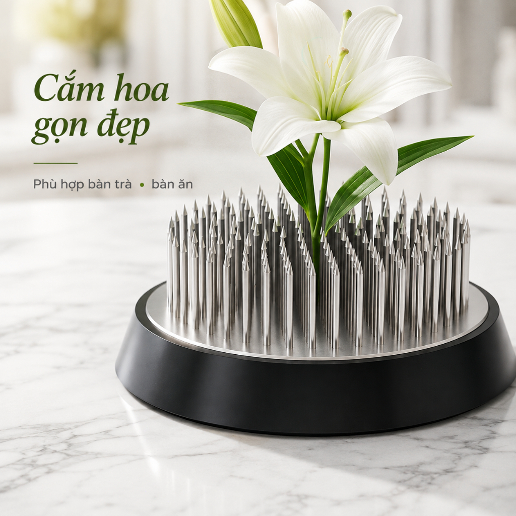 Bàn chông cắm hoa nghệ thuật Ikebana, đế ghim cắm hoa cutenery