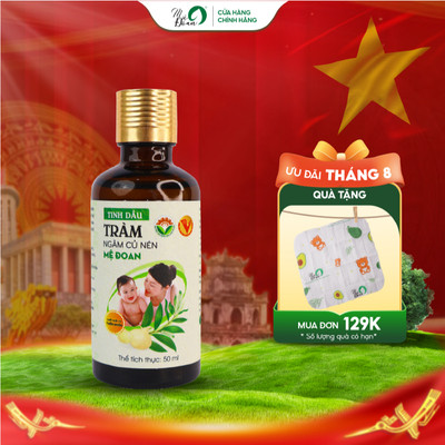Tinh Dầu Tràm Ngâm Củ Nén Mệ Đoan 50ml Hỗ Trợ Giữ Ấm Giảm Ho Cho Bé