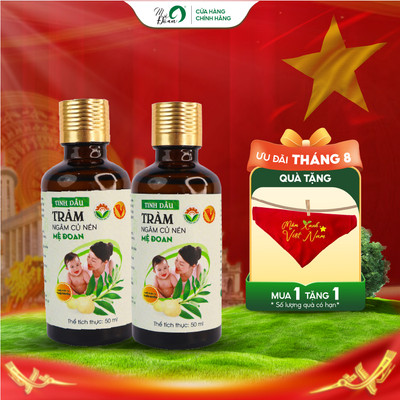 Combo 2 Chai Tinh Dầu Tràm Ngâm Củ Nén Mệ Đoan 50ml - Giữ Ấm Và Bảo Vệ Hô Hấp Cho Bé