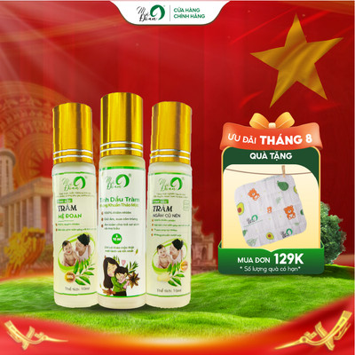 Tinh Dầu Tràm Bi Lăn Mệ Đoan 10ml Thiết Kế Nhỏ Gọn Giữ Ấm Phòng Cảm Gió