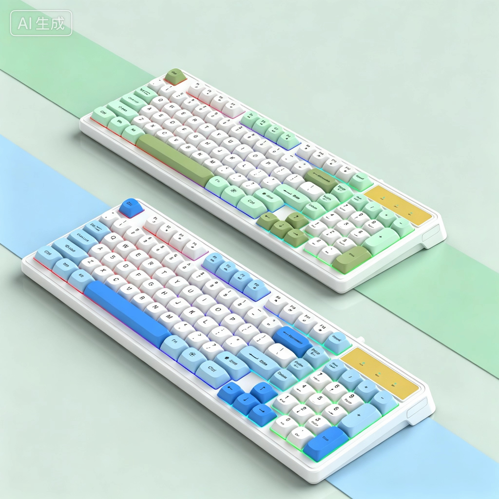 Bàn phím giả cơ K98 có dây dành cho máy tính nhãn hiệu Tiroshi có led sử dụng cho văn phòng, chơi game