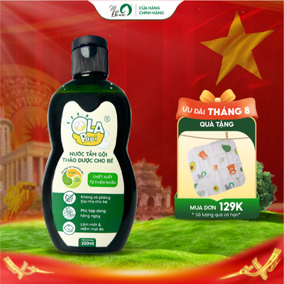 Nước Tắm Thảo Mộc Ola Papi Mệ Đoan 200ml Thành Phần Tự Nhiên Ngừa Rôm Sảy Làm Dịu Da Bé