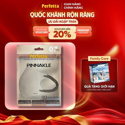 Gói 7 Cái Khẩu Trang 3D Perfetta Pinnakle 3 Lớp, Mềm Mại Ôm Khít