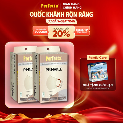 Combo 2 Hộp Khẩu Trang 5D Cao Cấp Perfetta Pinnakle (30 cái/hộp)