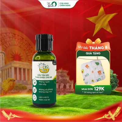 Sữa Tắm Gội Thảo Dược Cho Bé Ola Papi Mệ Đoan 200ml/20ml - Phòng Ngừa Rôm Sảy Và Bảo Vệ Da Nhạy Cảm 