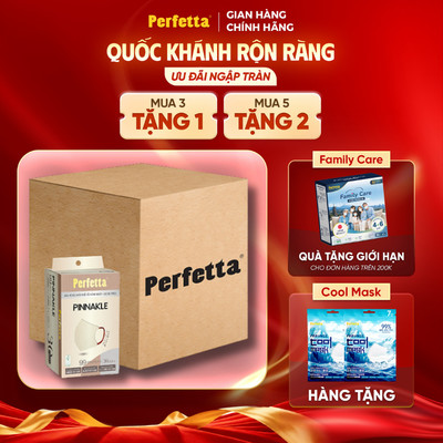 (Tặng 4 Gói Cool) - Thùng 300 Cái Khẩu Trang 5D Perfetta Pinnakle 30 Cái/Hộp Cao Cấp