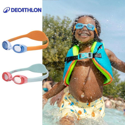 Kính bơi trẻ em DECATHLON Kuwee hồng/xanh ngọc mã 8981497