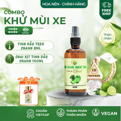 Combo tinh dầu Chanh - Hoa Nén - Khử mùi xe, không gian nhỏ, thư giãn - 100ml
