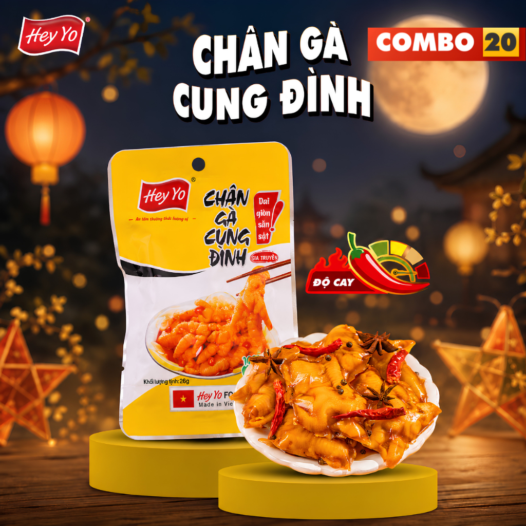 COMBO 20 chân gà CUNG ĐÌNH rút xương - Hey Yo