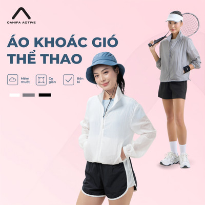 Áo khoác gió chống nắng nữ mỏng nhẹ kháng nước, anti UV chất liệu mềm mát CANIFA 6OT26S006