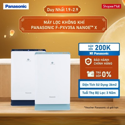 Máy lọc không khí Panasonic F-PXV35A nanoe™ X - Bộ lọc HEPA - Hàng chính hãng