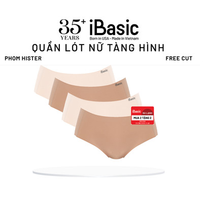 Pack 4 quần lót nữ su không đường may iBasic lưng cao không lộ viền free cut phom hipster V029-PA4