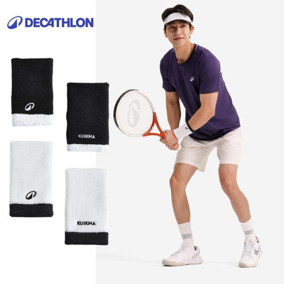 Băng đeo cổ tay dài đen trắng DECATHLON artengo mã 8371303