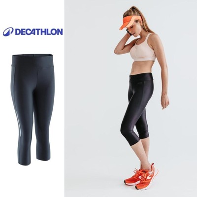 Quần legging chạy bộ nữ thoáng khí - Run 100 đen 8552202
