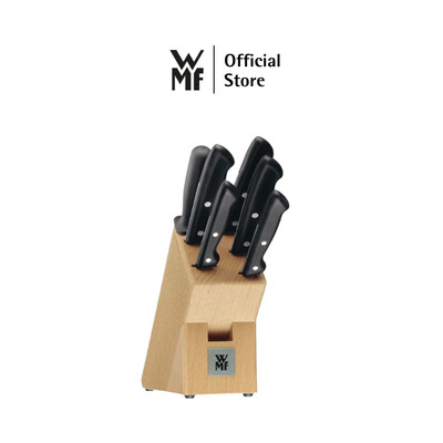 Bộ Dao Bếp 6 món, 7 Món WMF Classic Line Chất Liệu Thép Không Gỉ, Giá Cắm Gỗ, Tay Cầm Nhựa Cao Cấp