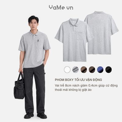 Áo Thun Cổ Polo Nam Tay Ngắn FlexFit™ The Worker 005 24813 |YaMe|