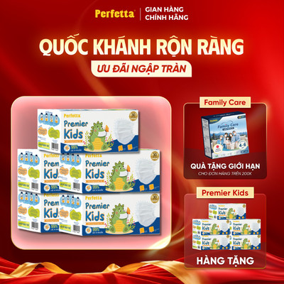 (5 Tặng 5) - Combo 5 Hộp Khẩu Trang Y Tế Perfetta Premier Cho Trẻ Em (30 cái/hộp)