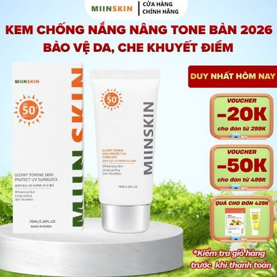 Kem chống nắng nâng tone MIINSKIN Sun Block Skin Protect UV bảo vệ da khỏi tia UV SPF50+ PA++++