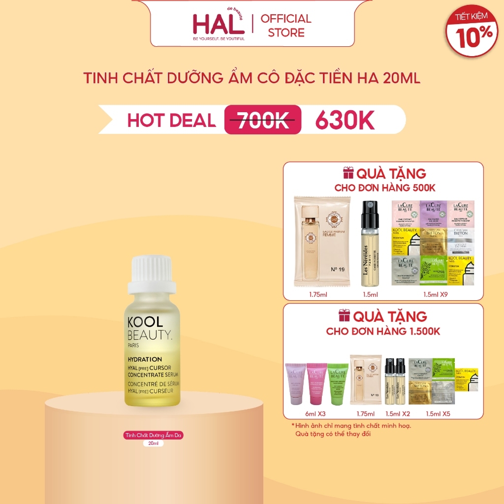 Tinh Chất Dưỡng Ẩm HA - Kool Beauty Hyal [Pre] Cursor Concentrate Serum 20ml | HAL de Beaute