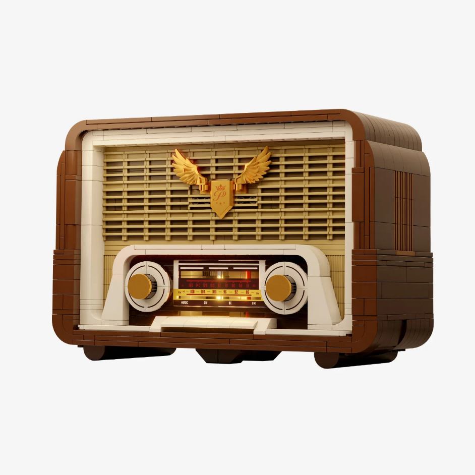 Xếp Hình PANTASY : Máy Phát Loa RADIO Phong Cách Retro Decor Trang Trí Vintage
