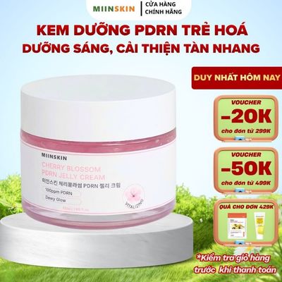 Kem Dưỡng PDRN Hoa Anh Đào Chống Lão Hóa Giúp Mờ Thâm Giảm Tàn Nhang Miinskin Cherry Blossom PDRN Jelly Cream 50ml