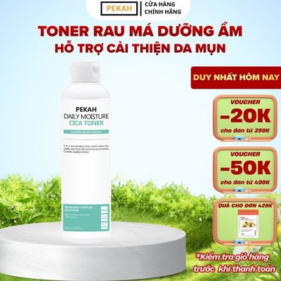 Nước hoa hồng PEKAH chiết xuất rau má dành cho da mụn PEKAH Daily Moisture Cica Toner 250ml