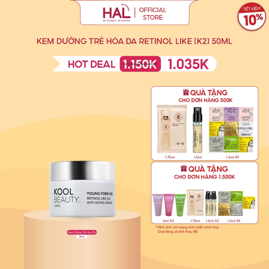 Kem Dưỡng Trẻ Hóa Da Kool Beauty Retinol Like K2 Retinol Like [K2] Anti-Aging Cream 50ml | HAL de Be