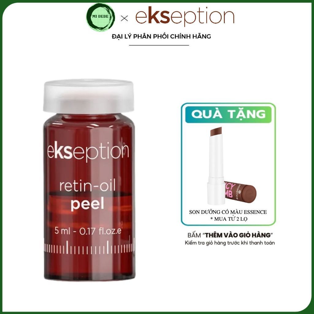 Tinh chất Peel da Ekseption Retin-oil 4% Retinol Căng Bóng Da Không Bong Tróc 5ml - Mibebe