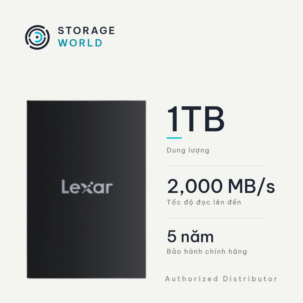 Ổ Cứng Di Động SSD Lexar Armor 700 (1TB/2TB) USB 3.2 Gen 2x2 Black – SSD Portable Chống Bụi Chống Nư