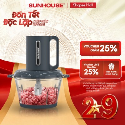 Máy xay thịt Sunhouse SHD5403 - Công suất 300W - Dung tích 1.8L - Đa chức năng - Bảo hành 12 tháng chính hãng