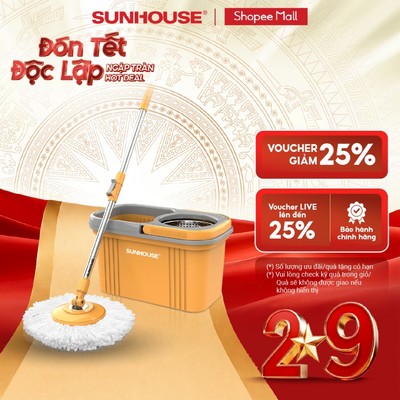Bộ lau nhà xoay 360 độ SUNHOUSE KS-CL350PO